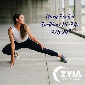 Navy pocket brilliant high rise leggings VGUC 2